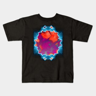 Electrifying Neon Glitch - Abstract Pop Art Kids T-Shirt